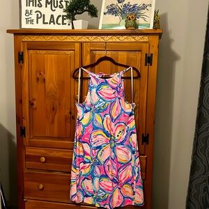 Rare neon floral Lilly Pulitzer print dress. “The Sunny Side.”